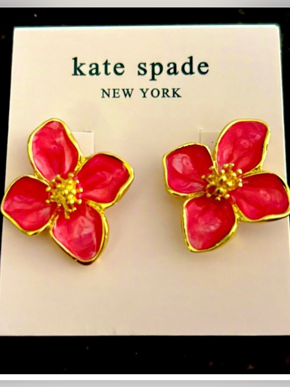 Kate Spade New York Pink Flower Earrings
